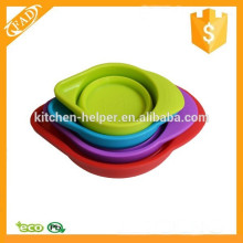 Different Colors Reusable Silicone Space Saving Measuring Cups